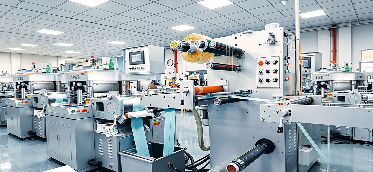 Roll-fed machinery used in packaging production